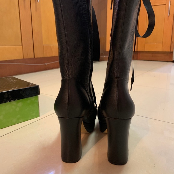 Women's Lash Hippie High Lace up Block Knee Boots - Picture 7 of 8